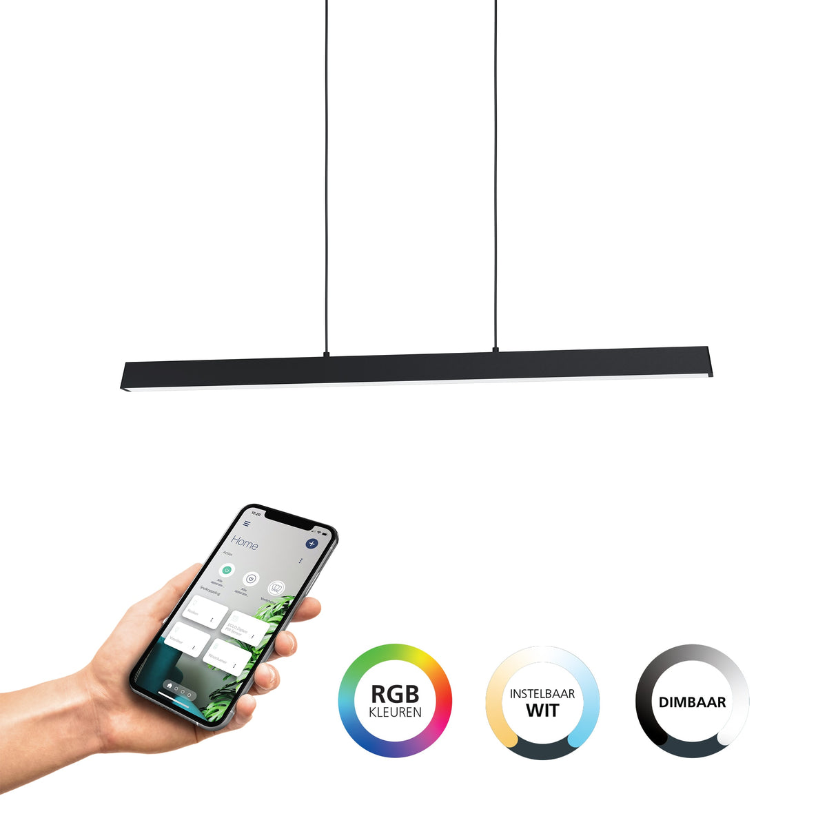EGLO connect.z  smart hanglamp Simolaris-Z - 122 cm - zwart - rgb