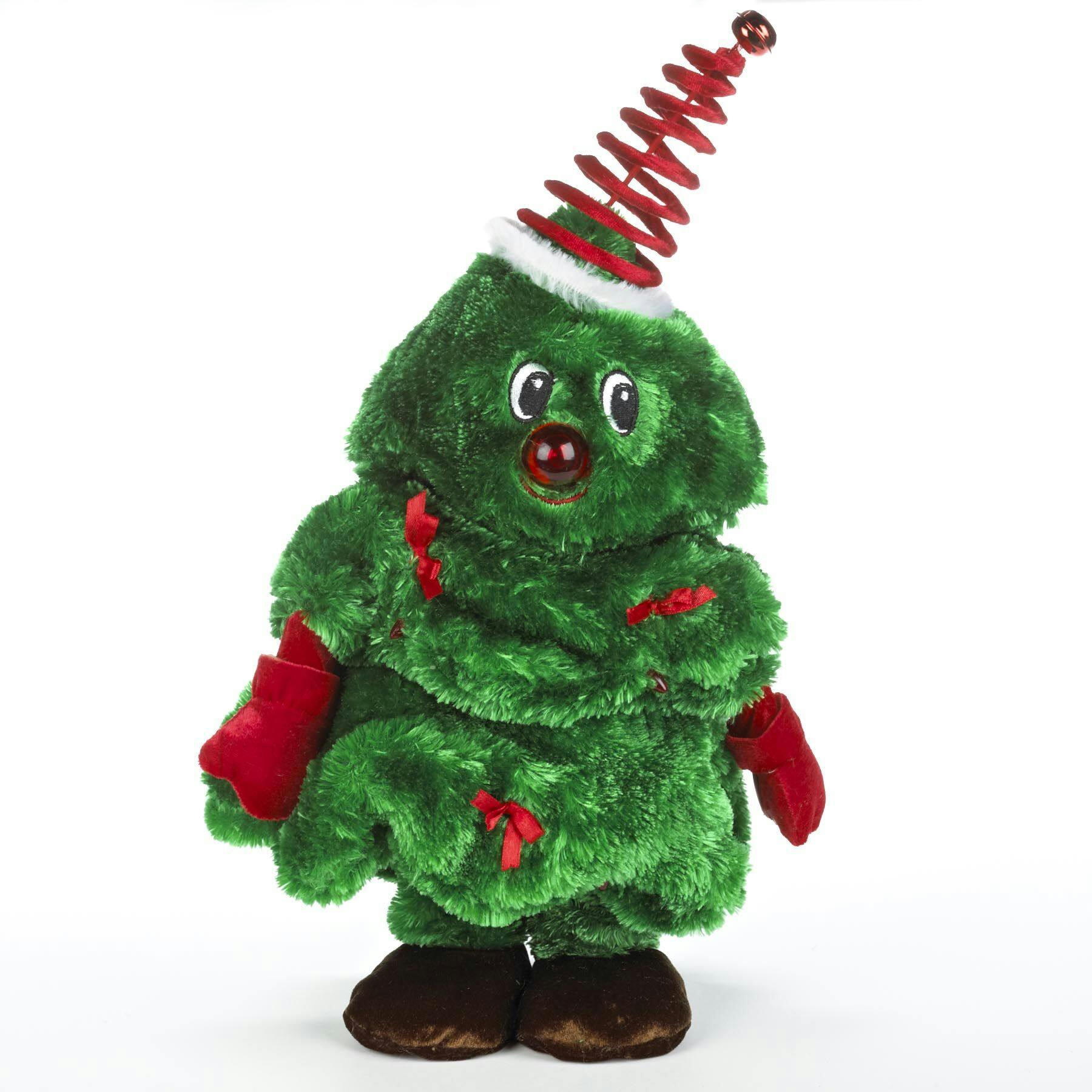 Dan Dee Animated Dancing Musical Christmas Decoration Tree Plush, Green, 12-in