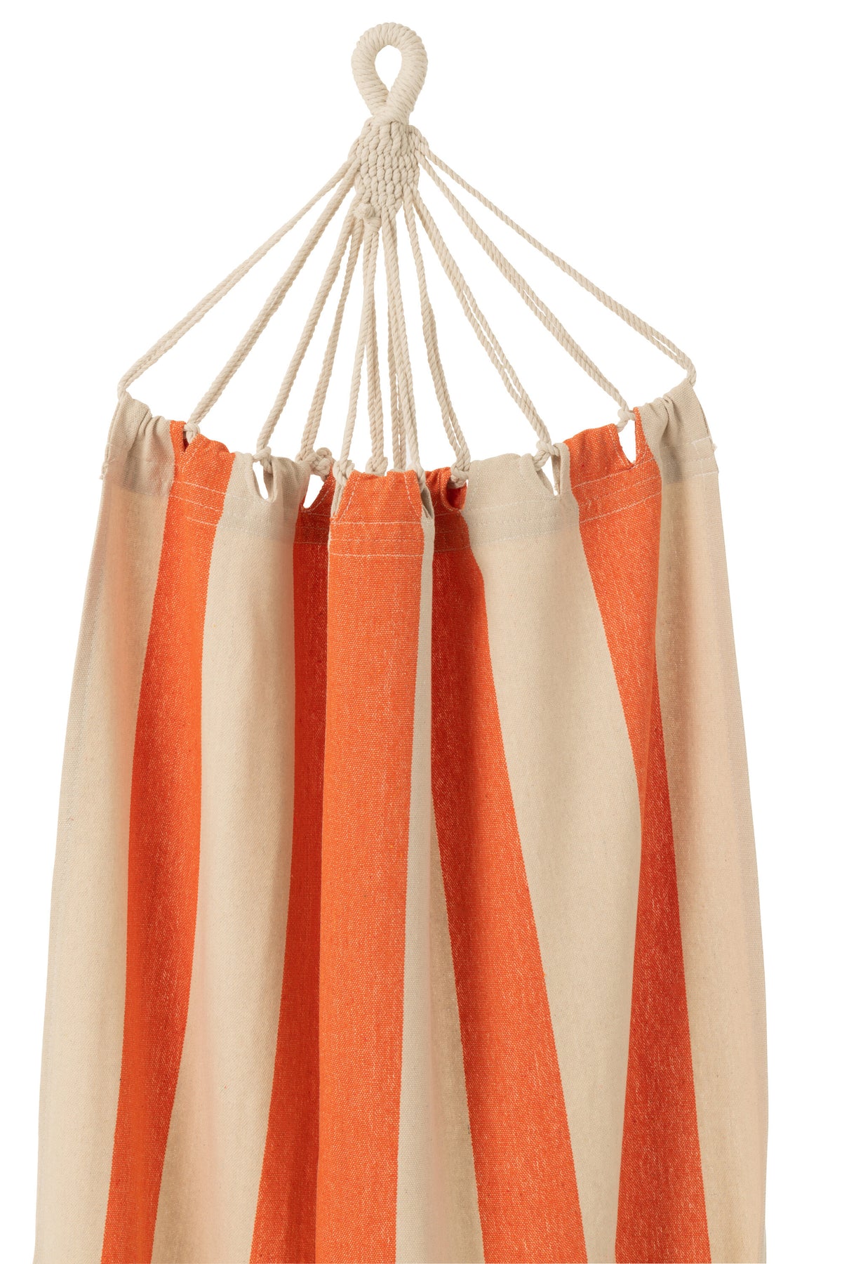 J-Line hangmat Brede Strepen - katoen/polyester - oranje/ecru