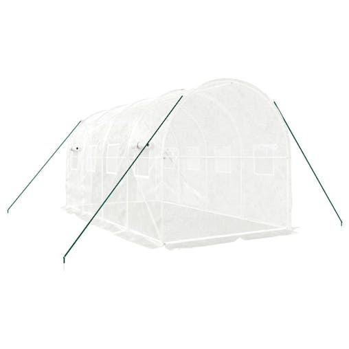 NNEVL Greenhouse with Steel Frame White 8 m&sup2; 4x2x2 m
