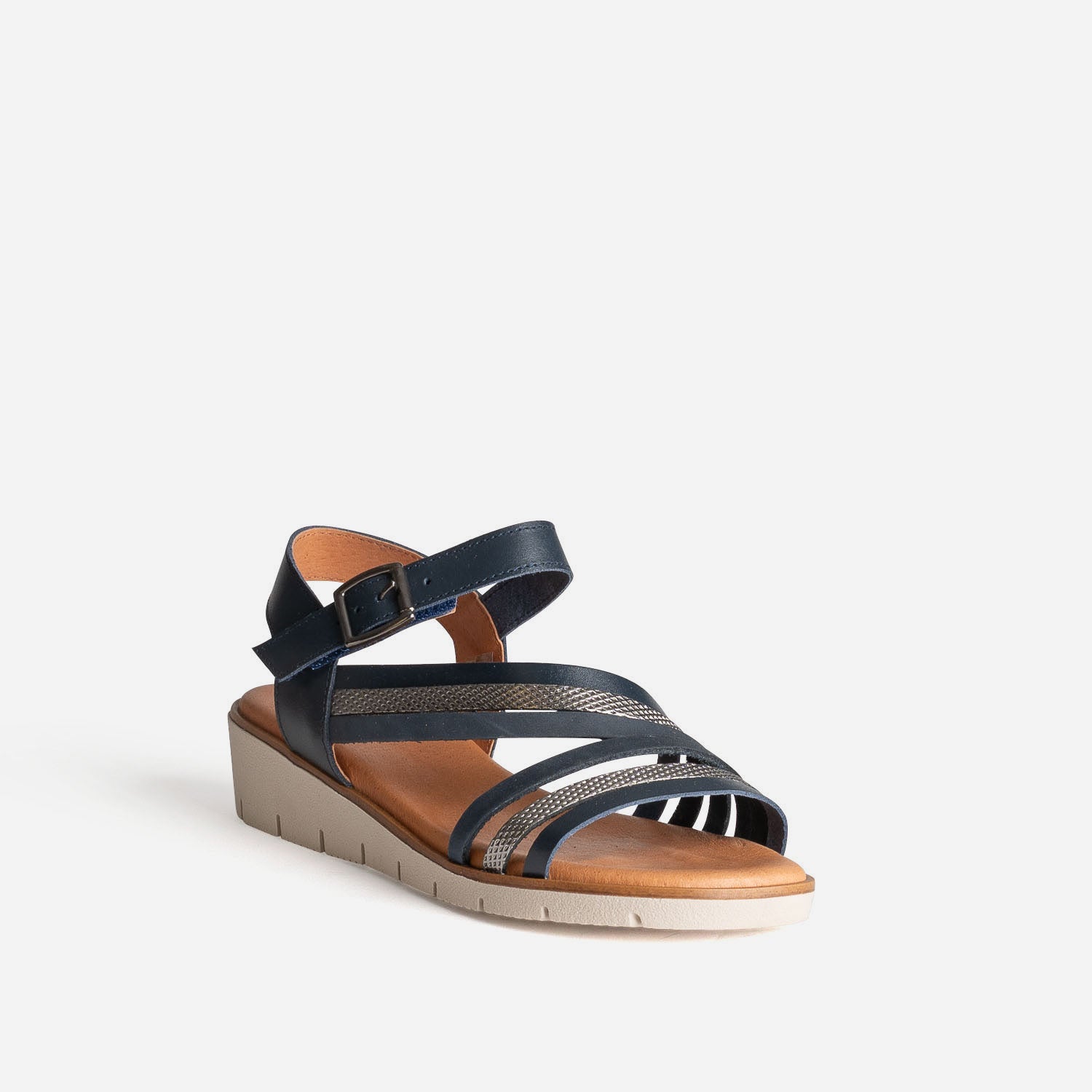 Sandale FRANCE ARNO marine cuir