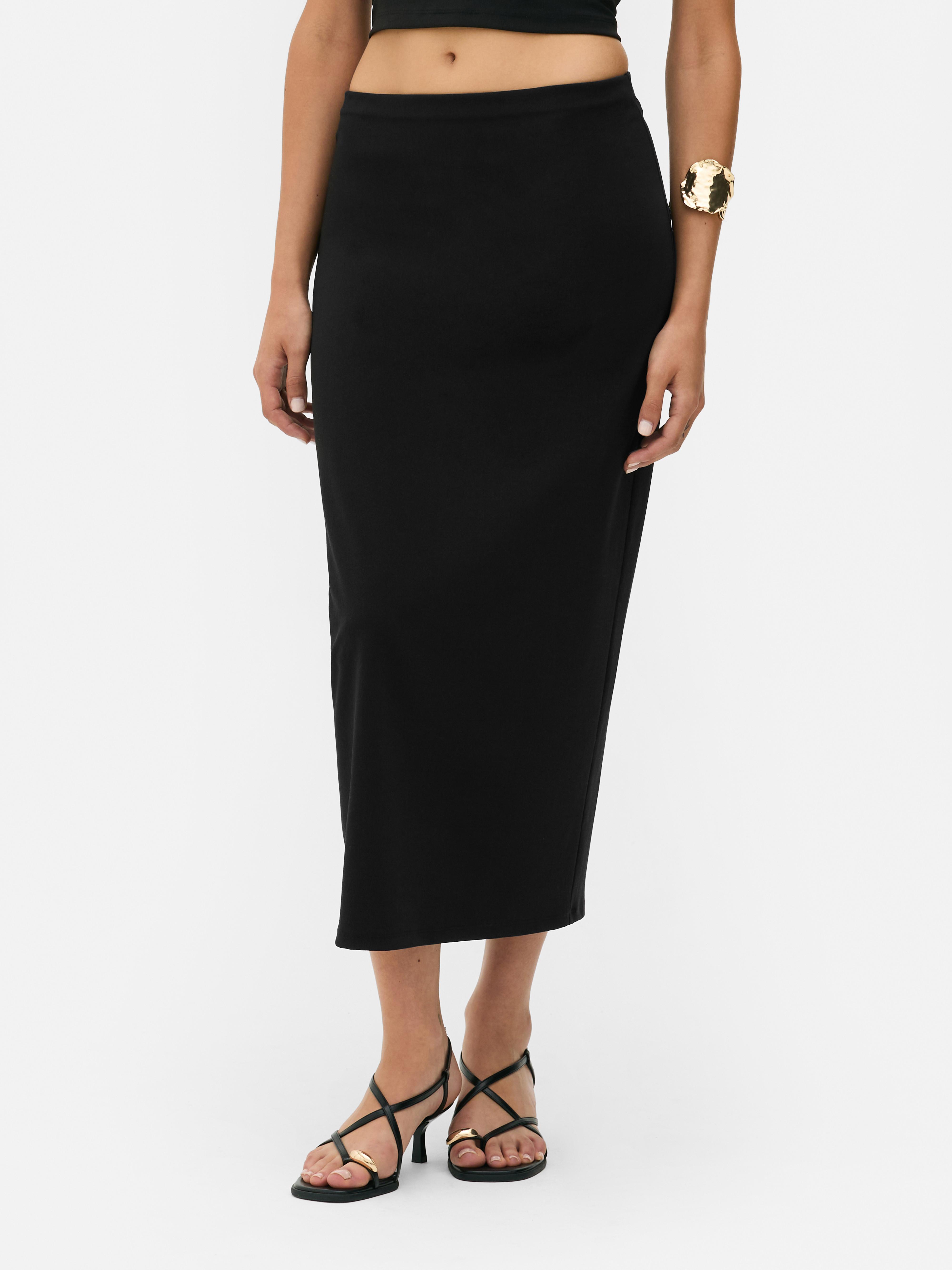 Crepe Midi Skirt