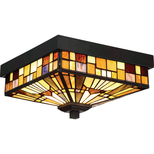 Lampa sufitowa Inglenook Outdoor ciemny brąz 2xE27x60W IP44 Quoizel