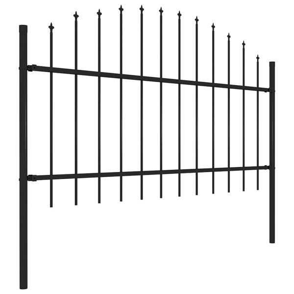 Panel Ogrodzeniowy Ogrodzenie Płot Stal 181x125 cm Czarny