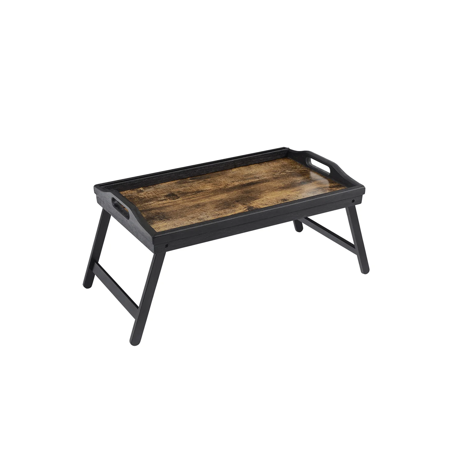Table de lit portable marron rustique