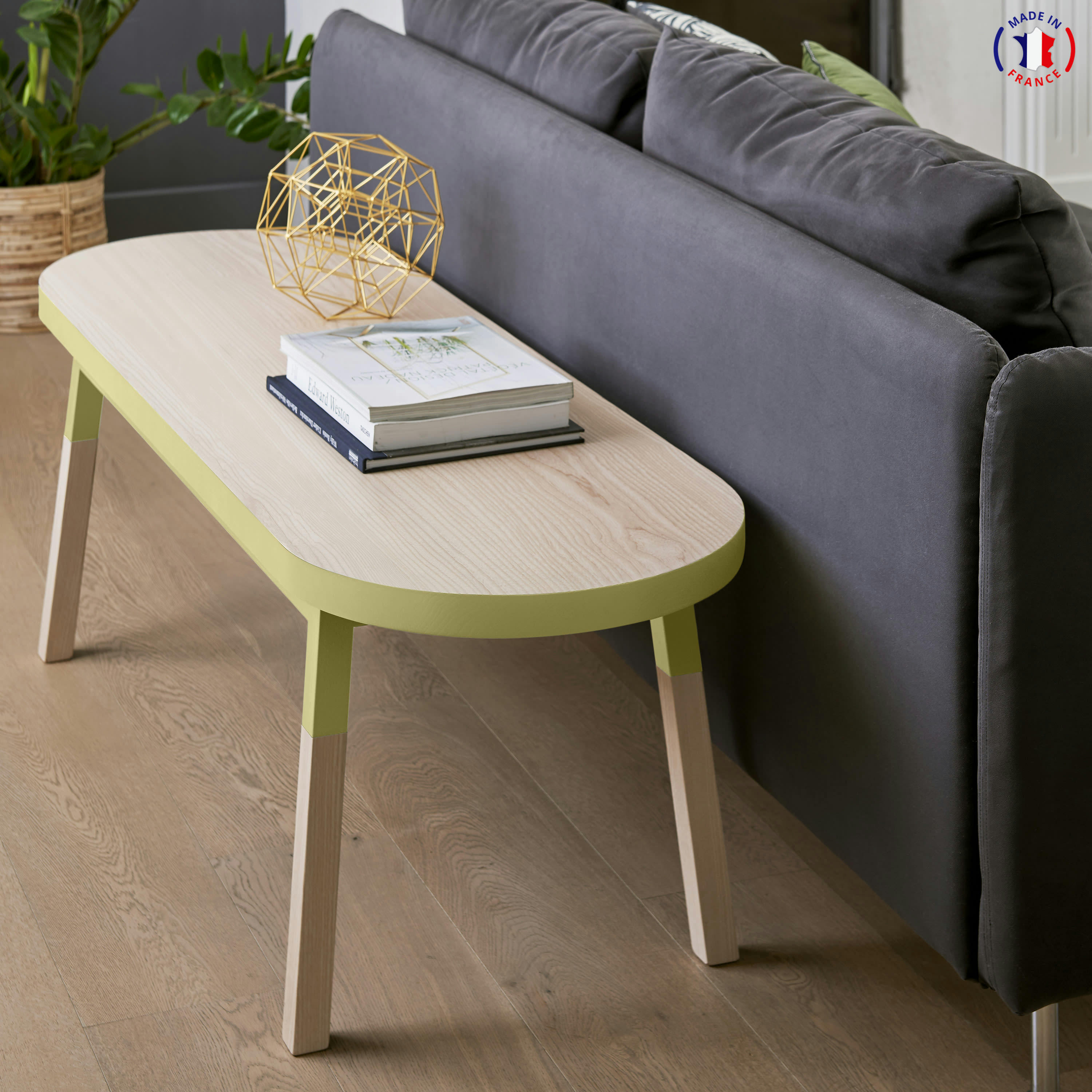 EGEE - Dos de canapé banc 140 cm, 100% frêne massif