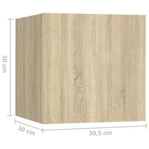 NNEVL Bedside Cabinet Sonoma Oak 30.5x30x30 cm Chipboard