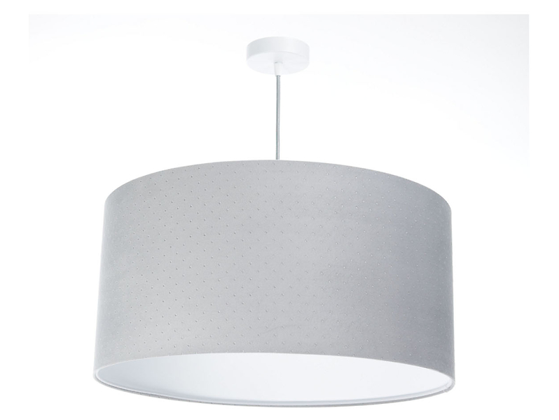 Lampa wisząca Jasmine bebe tkaninowa 30 cm szara