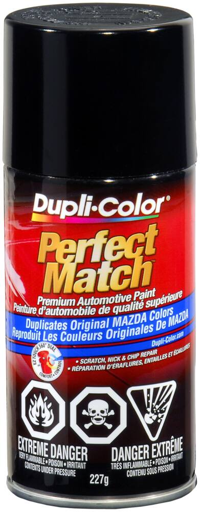 Dupli-Color Perfect Match Premium Acrylic Lacquer Automotive Aerosol Spray Paint, Brilliant Black (PZ), 227-g