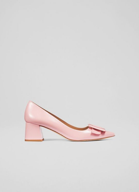 Tia Pink Patent Buckle-Detail Courts