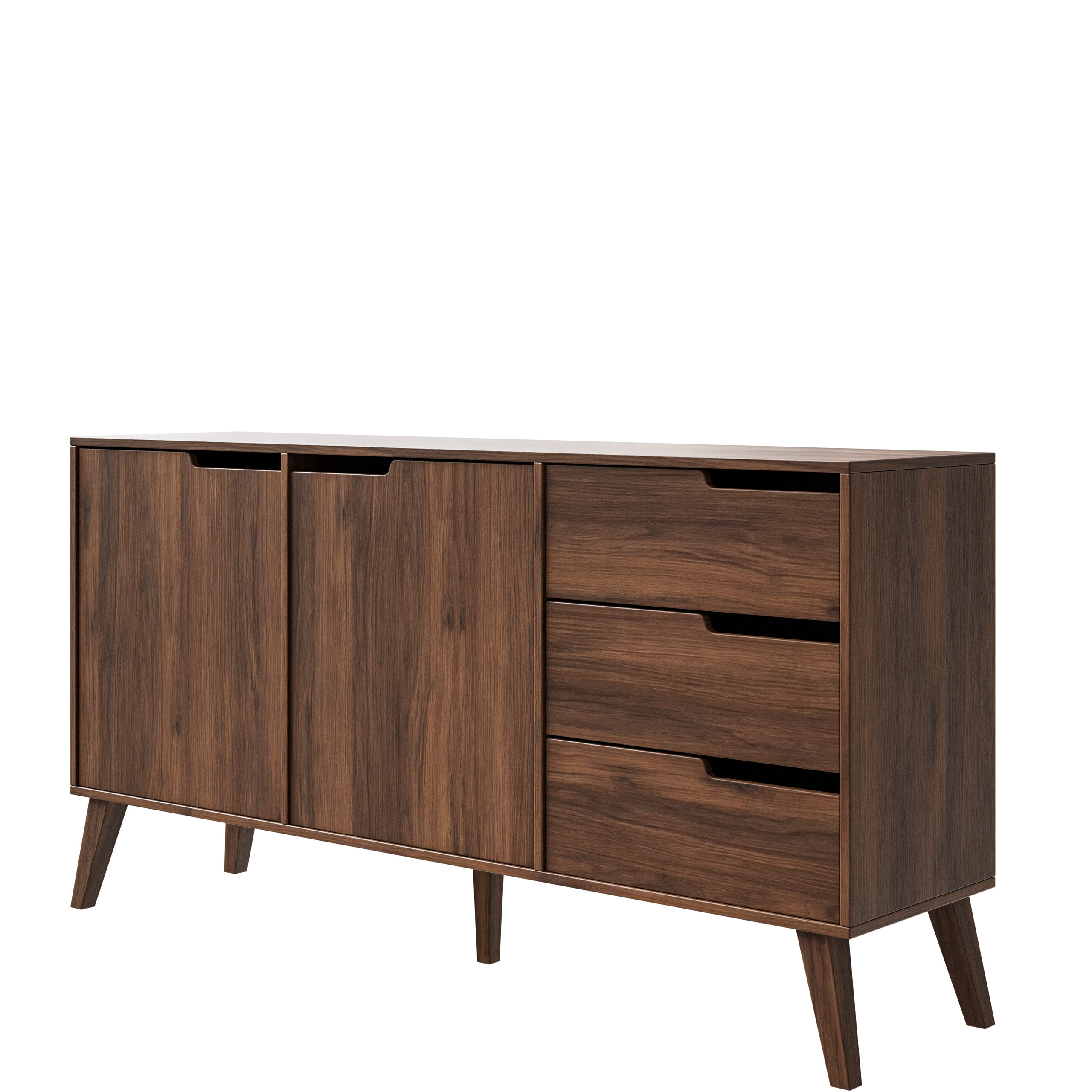 Komoda NIVARO 160 cm z szufladami do salonu orzech warmia