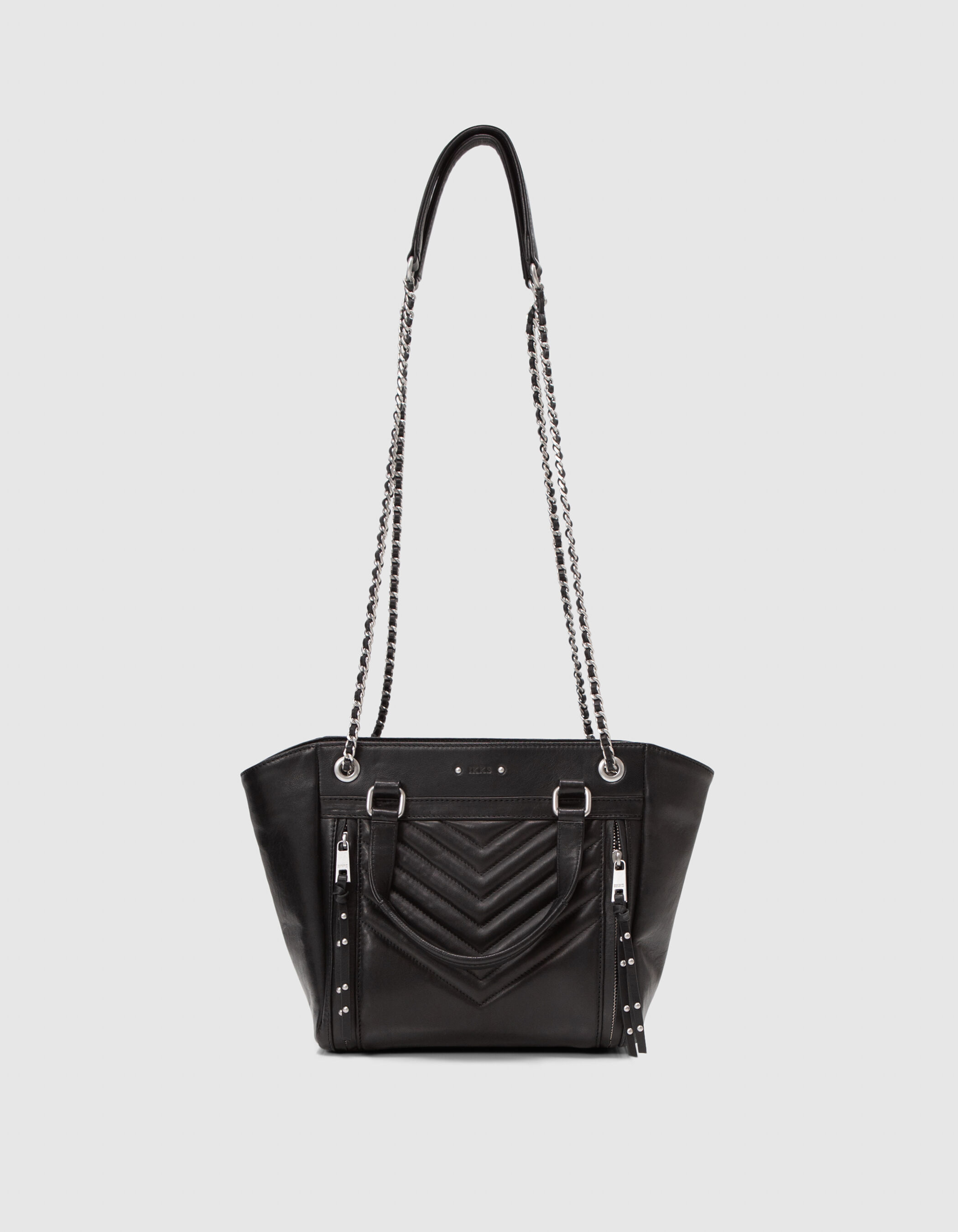 Sac cabas 1440 noir cuir Taille M Femme