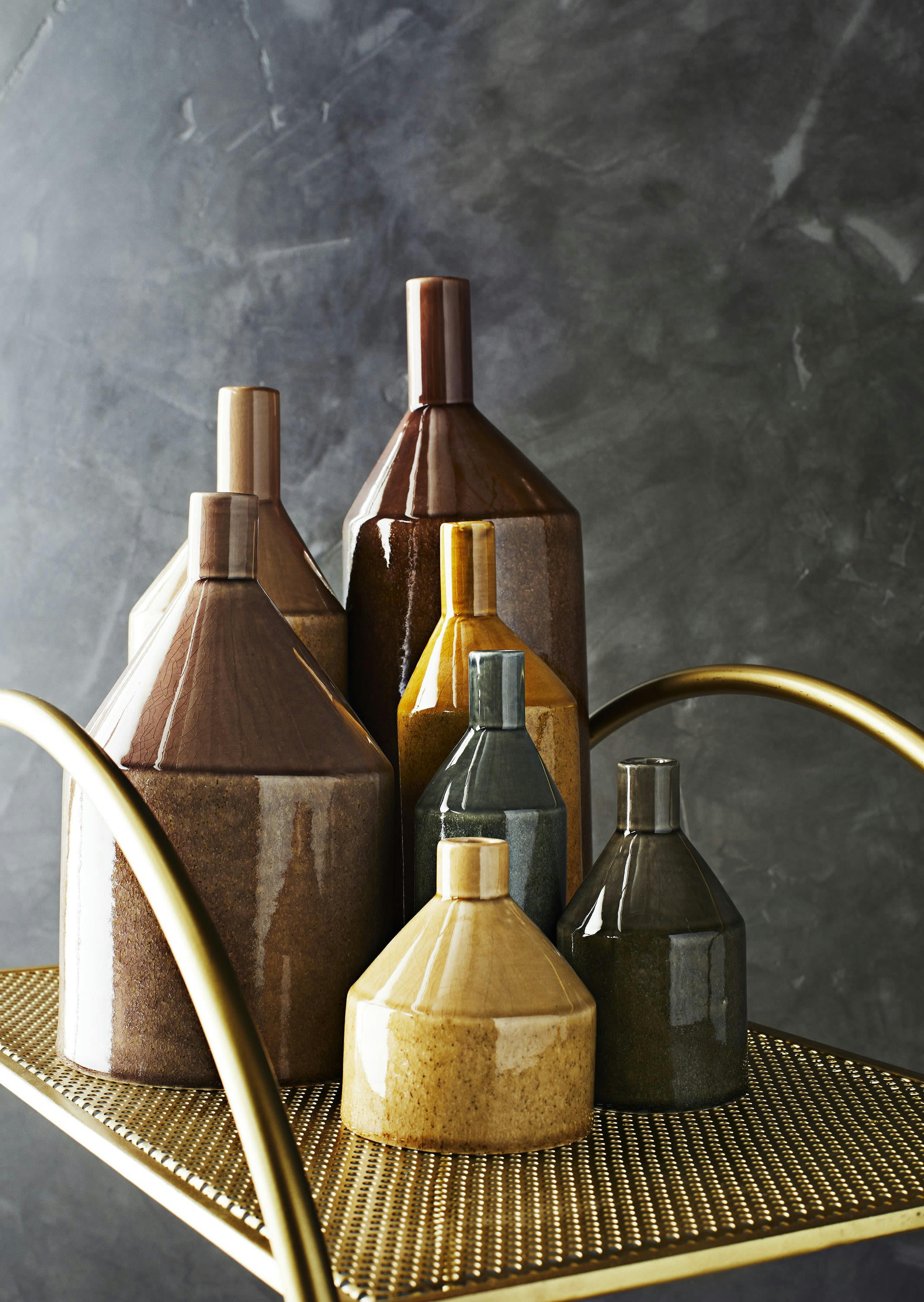 CHIMEE - Vase en céramique orange H26