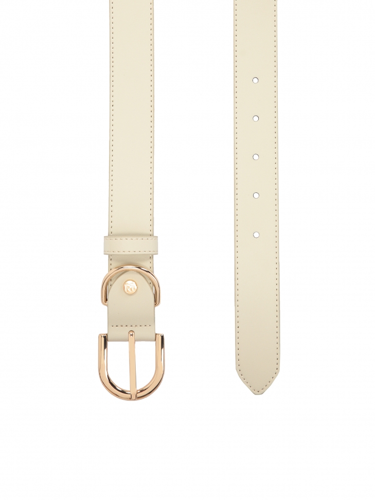 Ladies' classic belt with rounded buckle