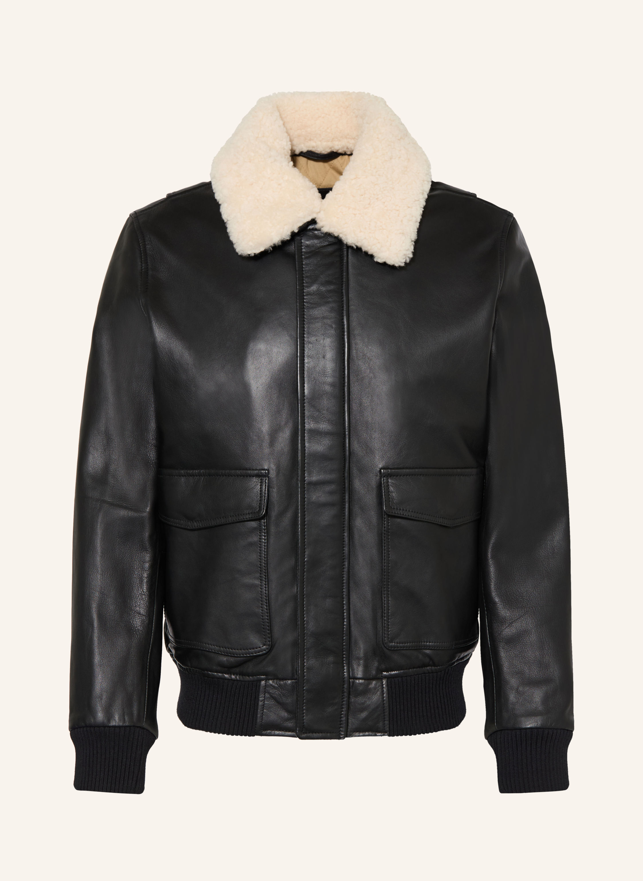 MILESTONE Lederblouson MSALFIO mit abnehmbarem Kragen