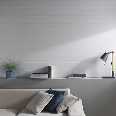Lambris MDF frêne blanc (vendu à la botte)
