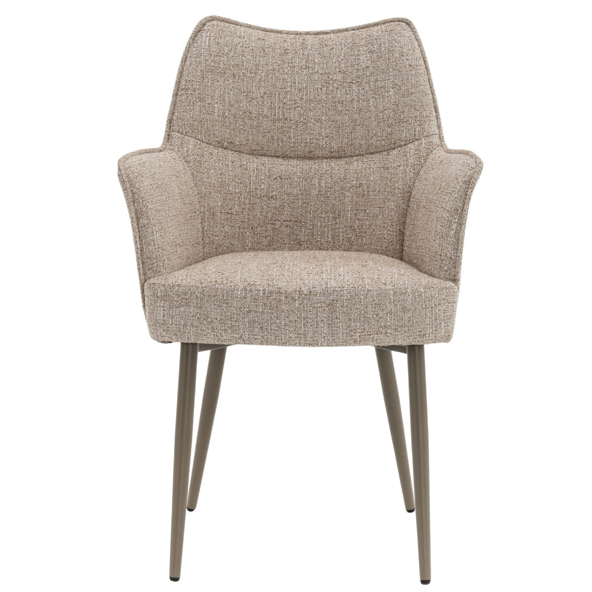 DÉJA Living Eetkamerstoel Zayn - Beige/Taupe - Zithoogte 47cm - Set van 2