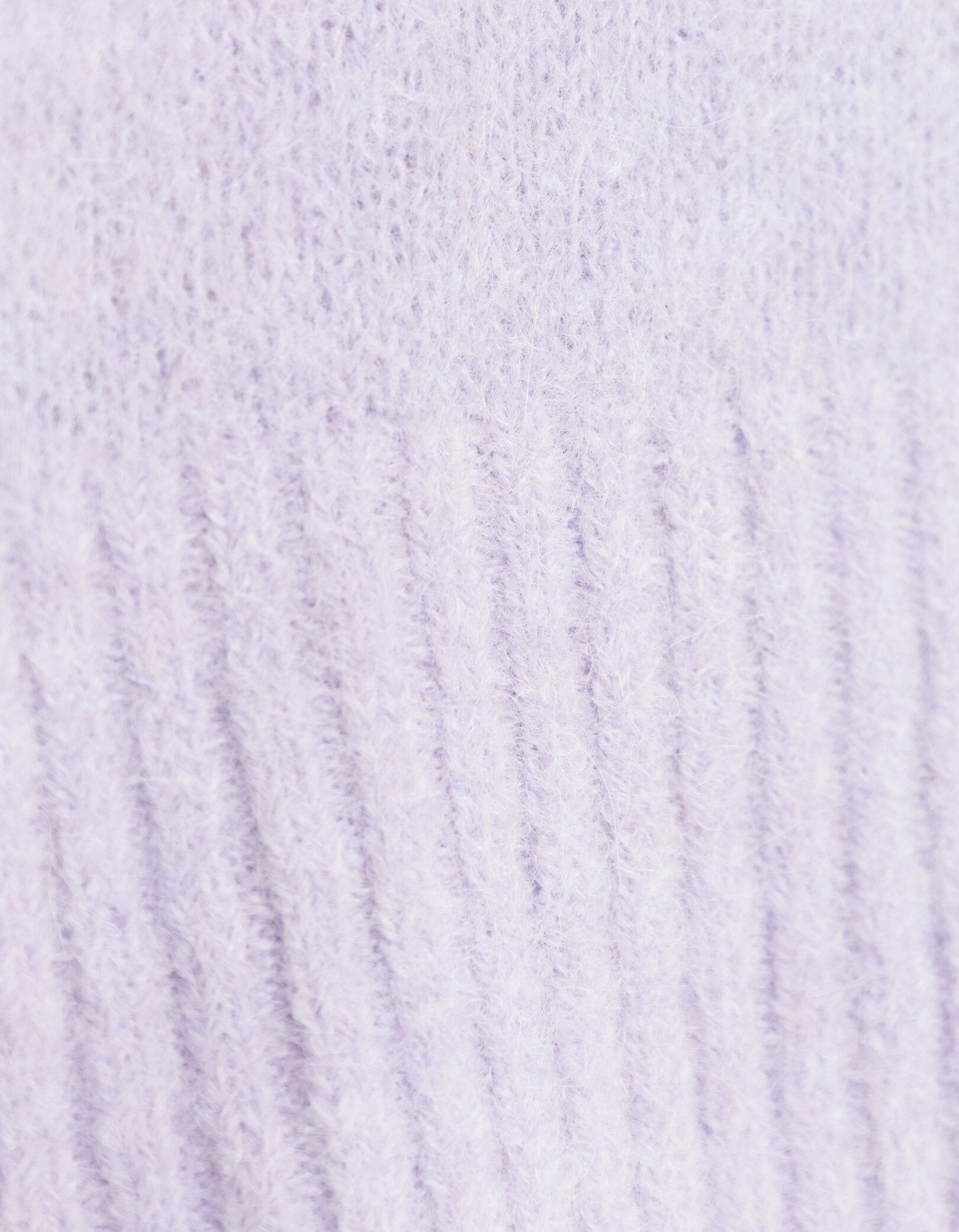 Pull col V lilas tricot mix alpaga Femme