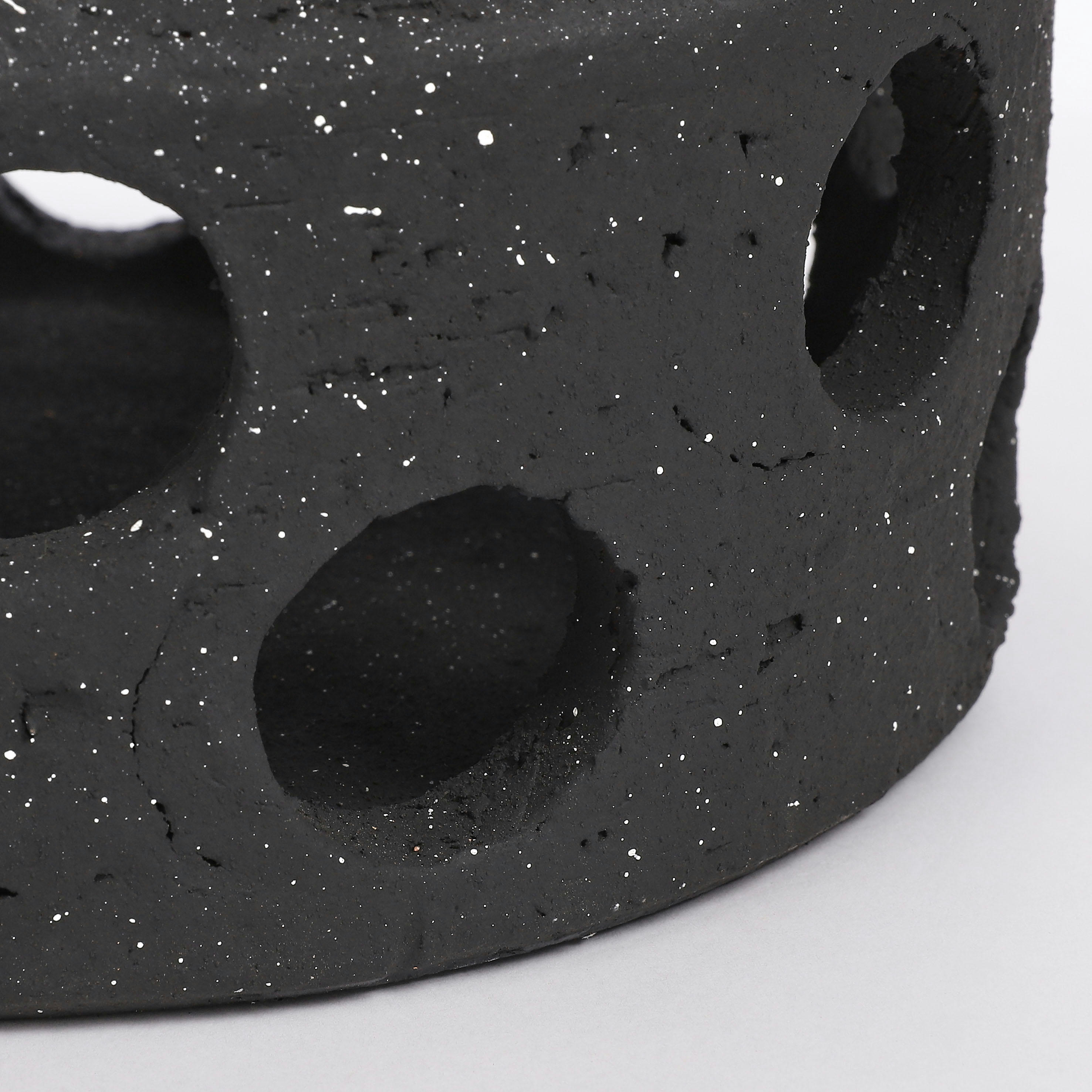 PIETRA - Lanterne en terre cuite anthracite H16