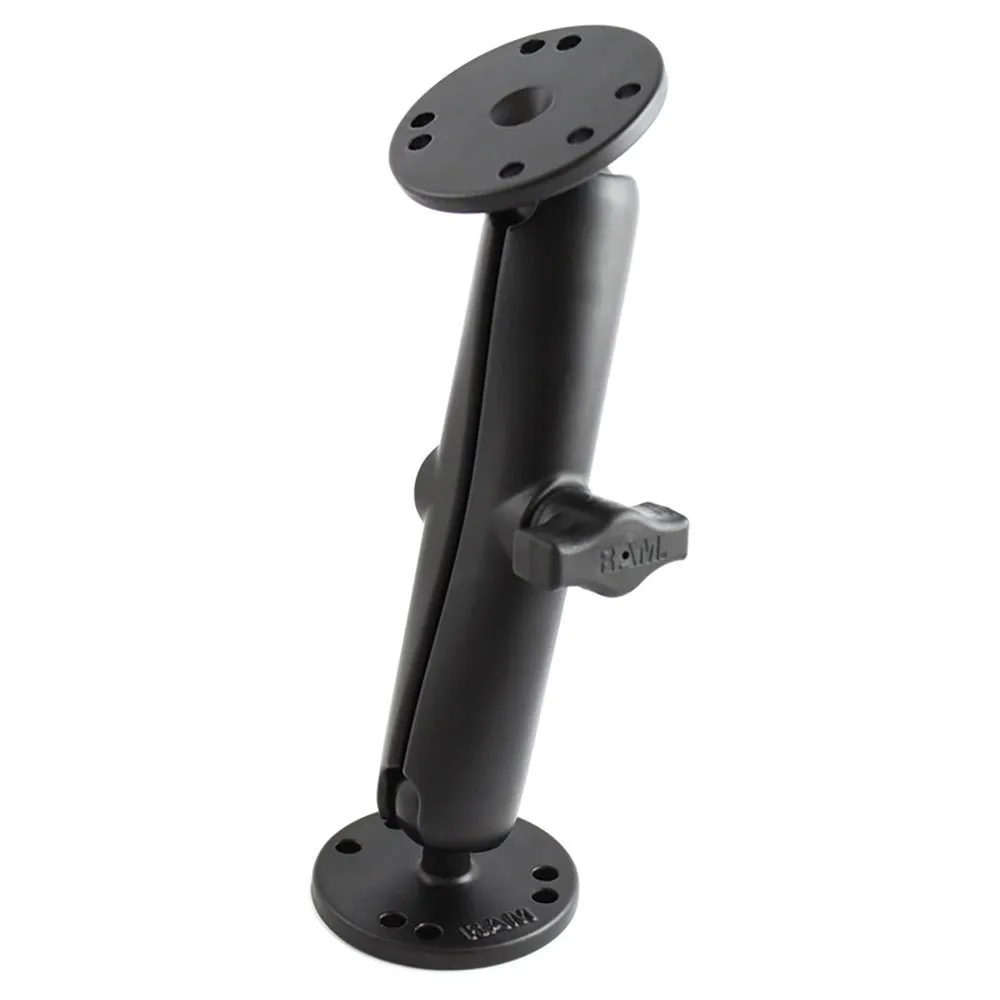 Ram Mounts Two Round Plates B Size Long Arm Universal Double Ball Mount