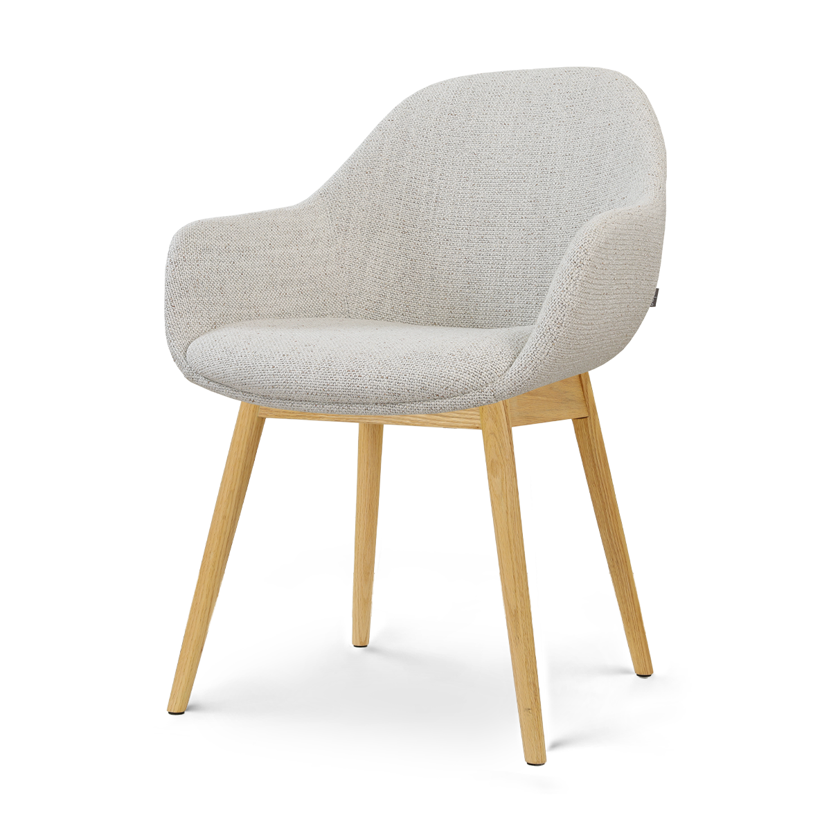 Nolon Nio-Mae eetkamerstoel beige gemêleerd - houten onderstel