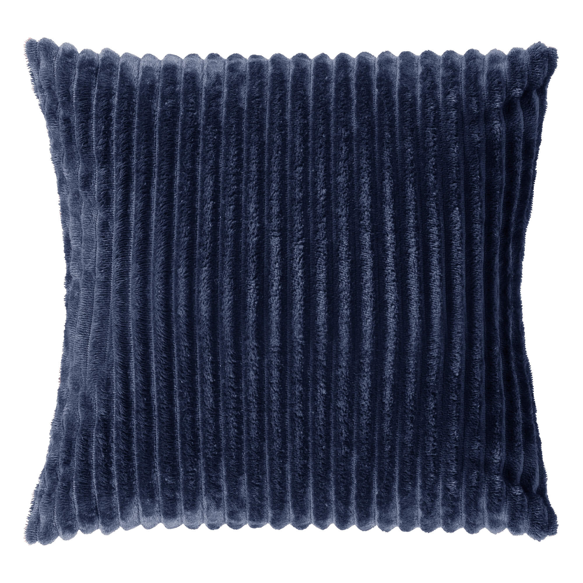 MART - sierkussen 45x45 cm - zacht ribfluweel - corduroy - Insignia Blue - blauw