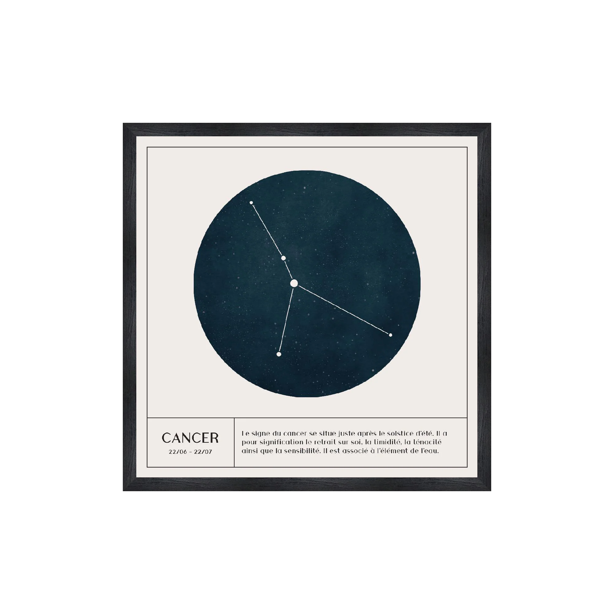 4MURS Tableau ASTRO CANCER coloris blanc