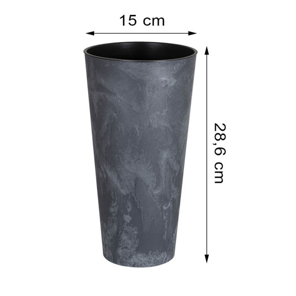 Donica Doniczka Wysoka Efekt Betonu 28,6 Cm Tubus Slim