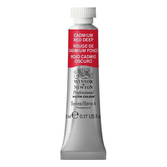Winsor & Newton Cadmium Deep Red Professional Watercolour Tube 5ml