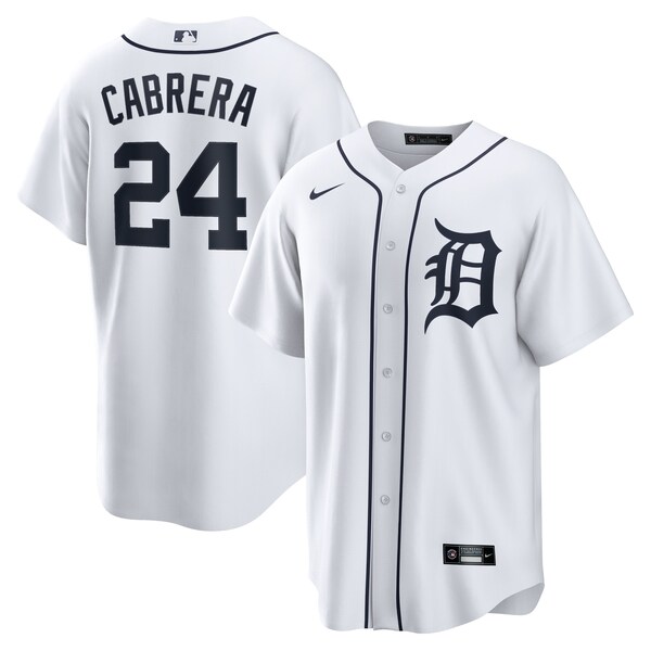Miguel Cabrera Detroit Tigers Nike Home Replica Player Name Jersey - White/Gray