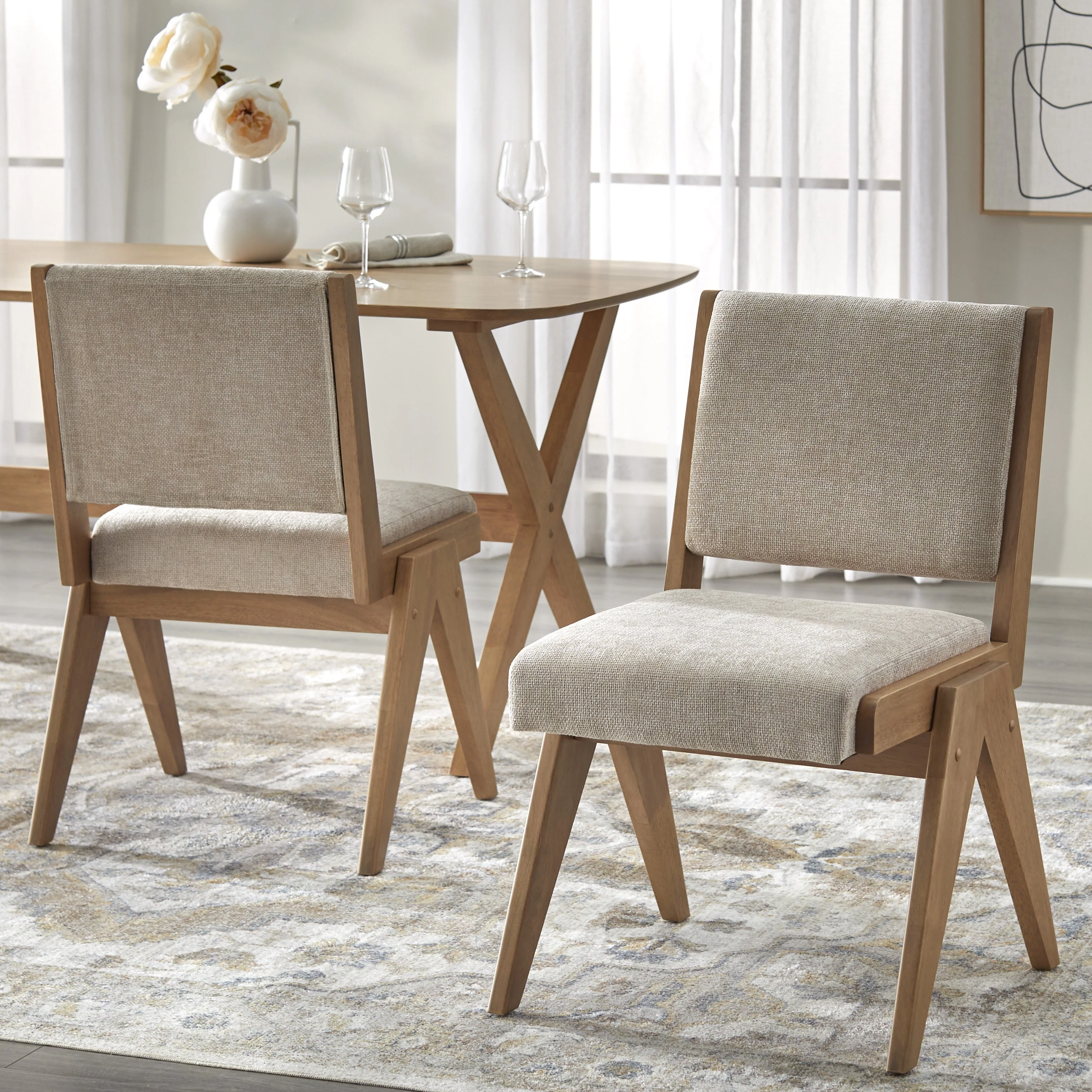 Lifestorey Baywood Solid Wood 5-Piece Dining Set