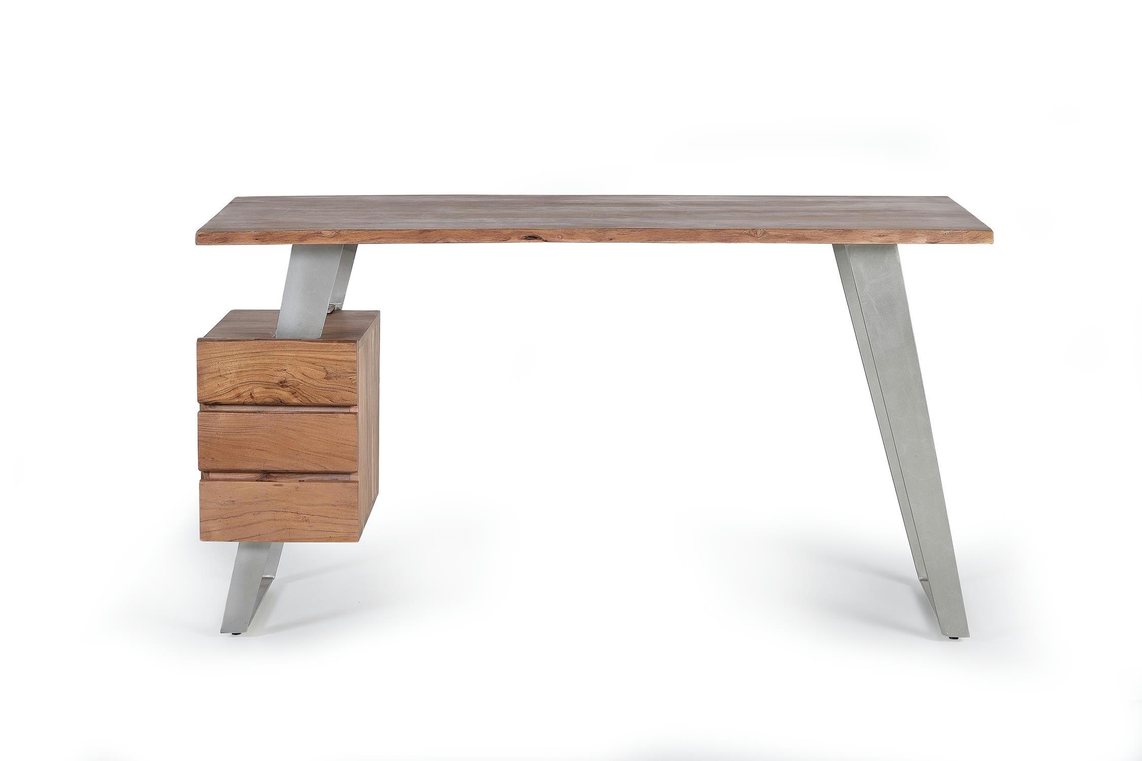 - Bureau en bois de manguier et métal