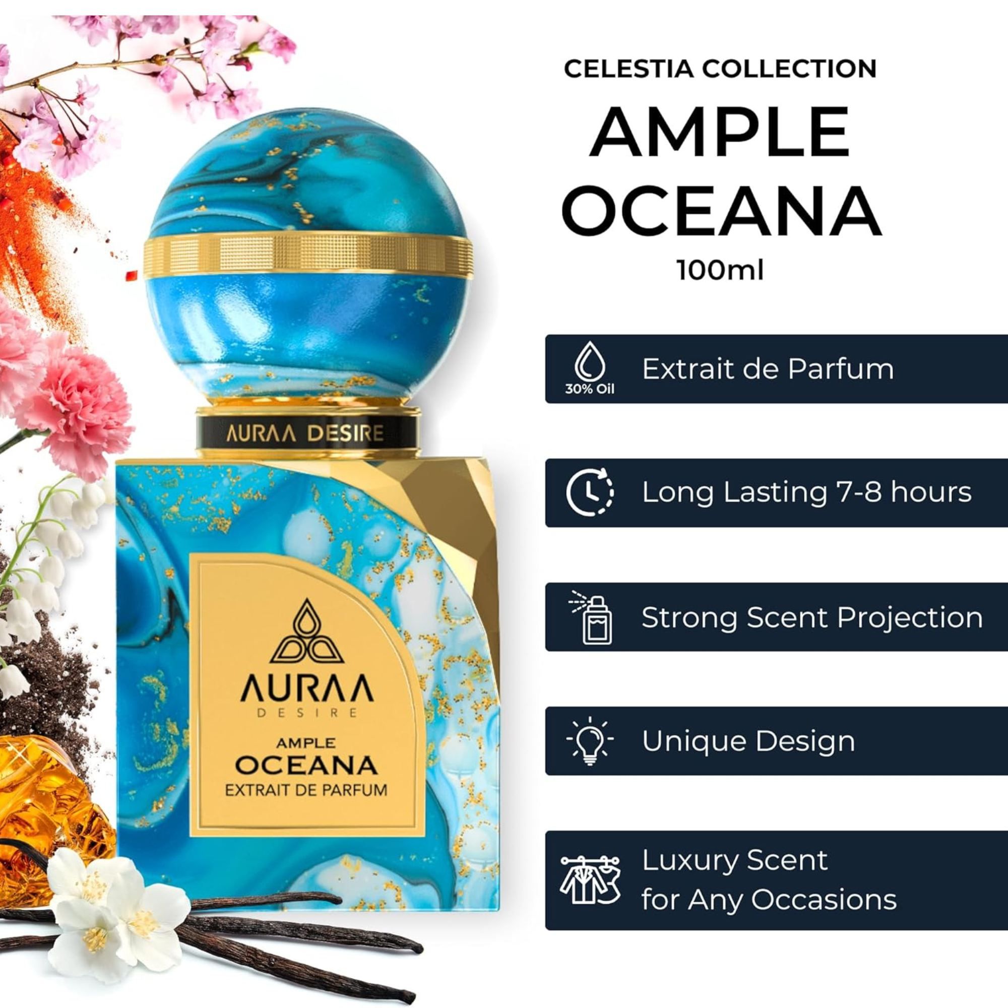Auraa Desire Ample Oceana Extrait de Parfum 100ml For Unisex
