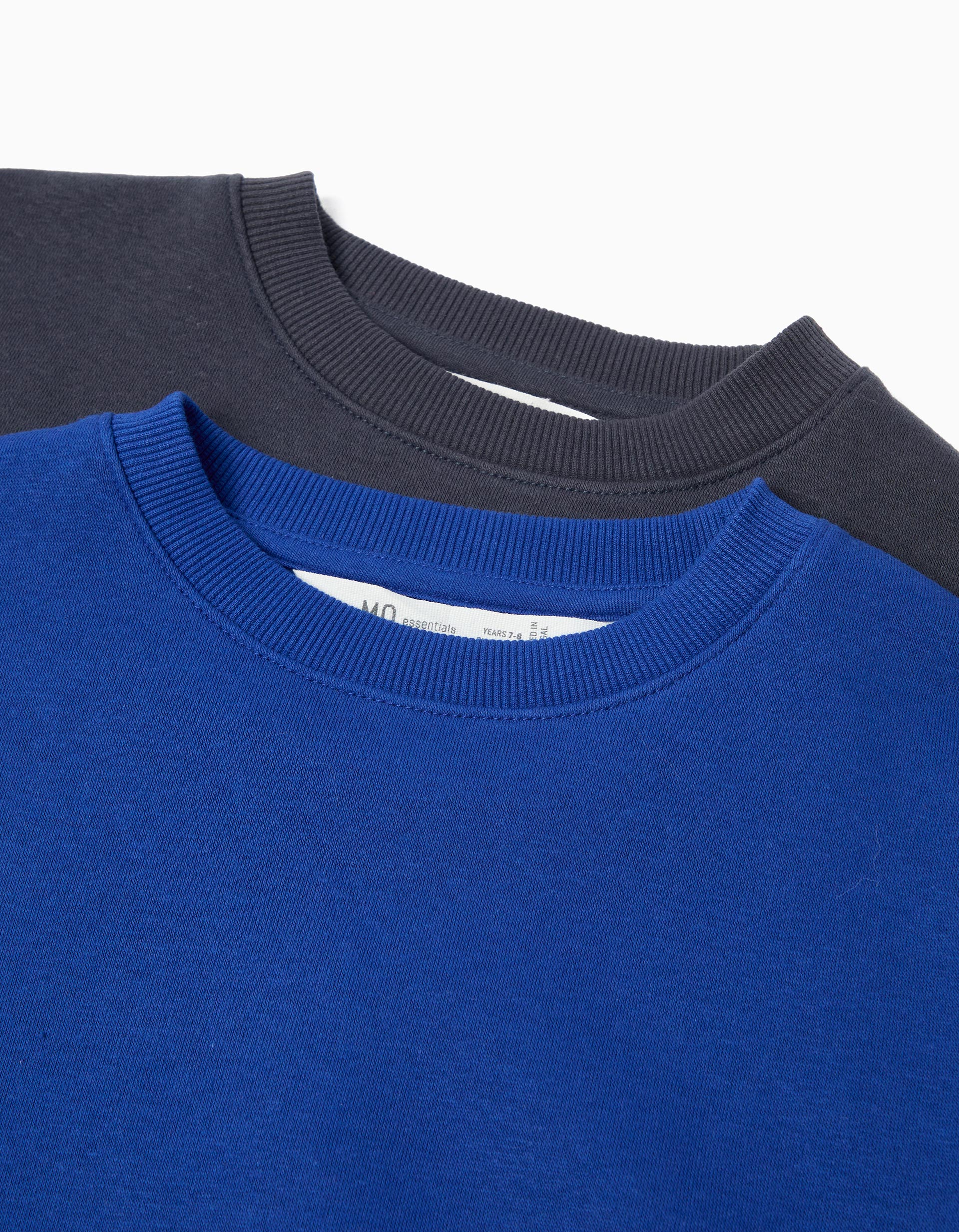 Pack 2 Sweatshirts de Felpa, Menino, Azul Escuro
