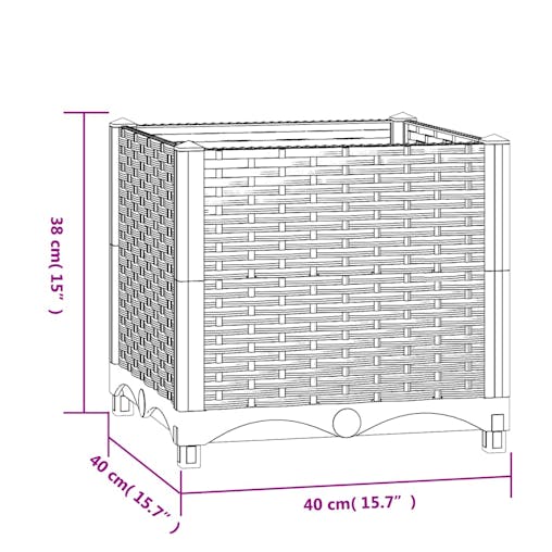 NNEVL Raised Bed 40x40x38 cm Polypropylene