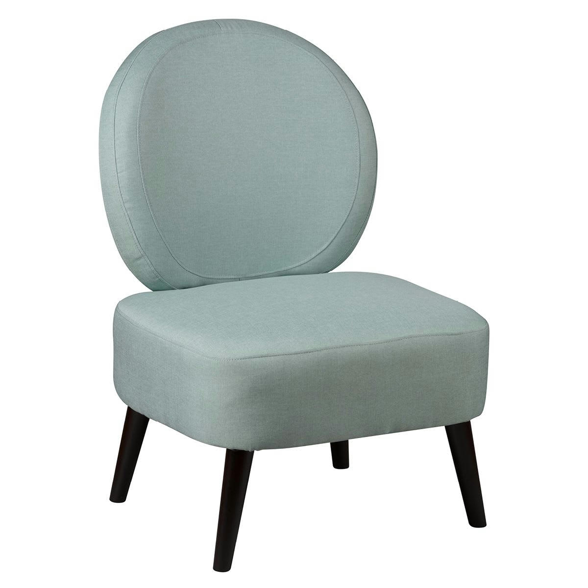 SKALAN - Fauteuil  crapaud tissu coloris vert d'eau
