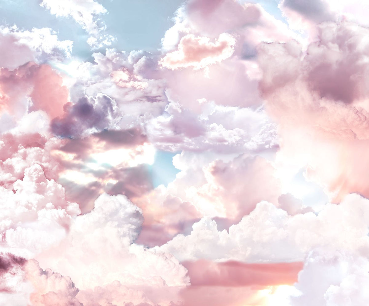 Sanders & Sanders fotobehang wolken roze en blauw - 300 x 250 cm - 612478