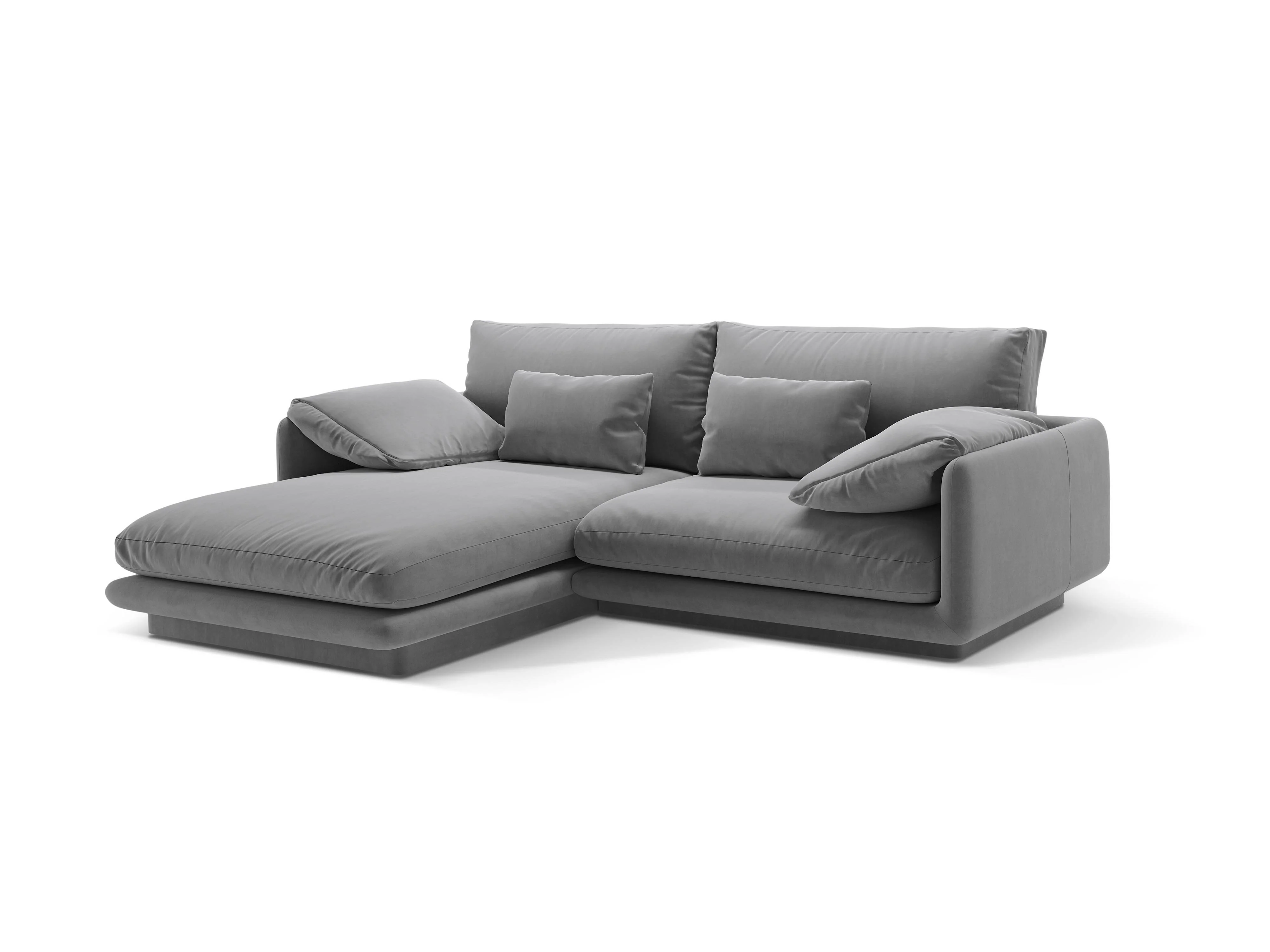 3-zits hoekbank Torino links velvet
