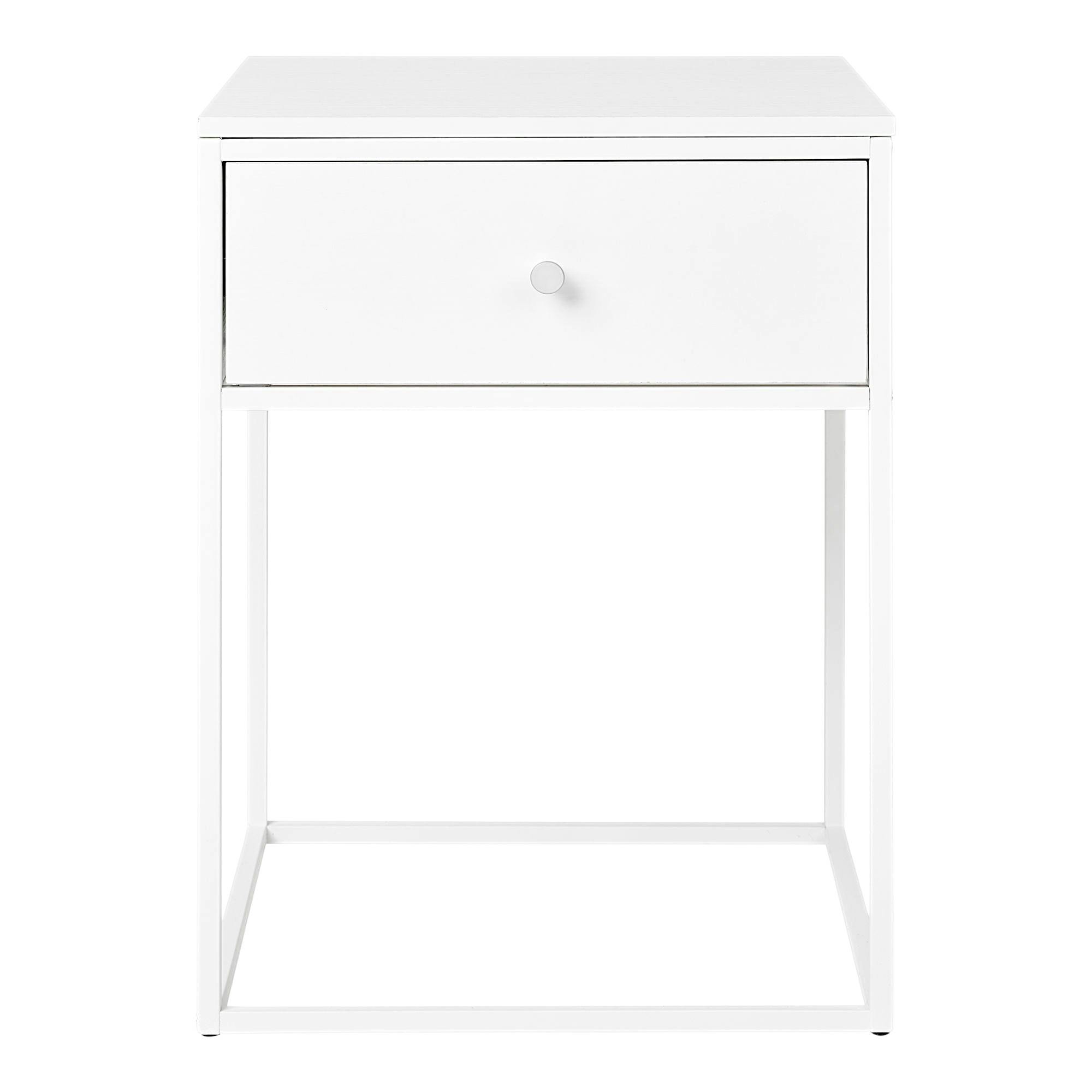 Table de chevet blanche 1 tiroir VARDE