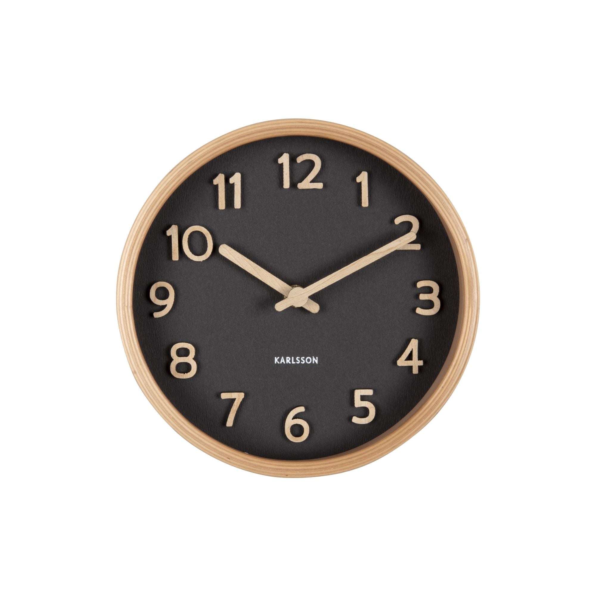 Karlsson tafelklok Pure - zwart - Ø18cm