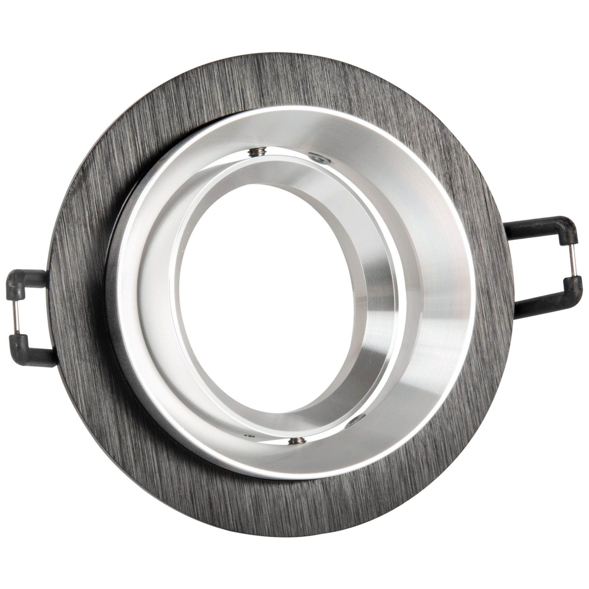Oprawa wpuszczana okrągła czarno-srebrna 9,2cm LIKA1xMR16x8W IP20 Polux
