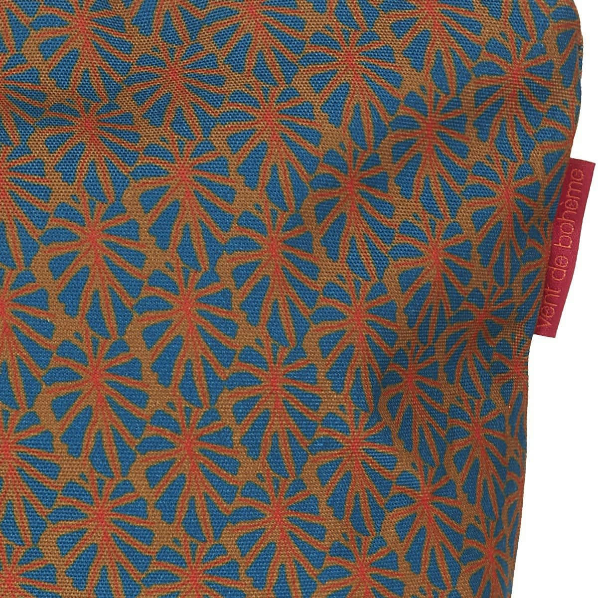 MOOREA - Pochette en toile outdoor imprimé graphique bronze 19x28cm