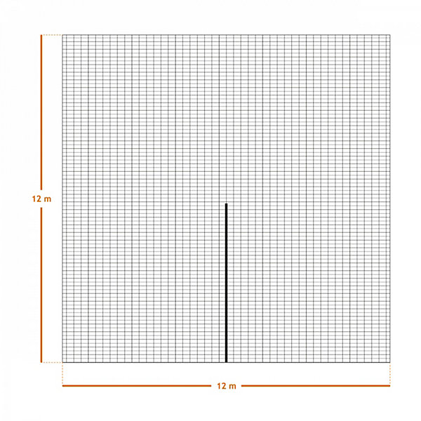 Filet de récolte pour olives ou autres avec oeillets et ouverture tronc - 12 x 12 m - Vert - Linxor