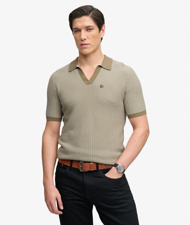 Johnny Collar Knitted Polo Shirt