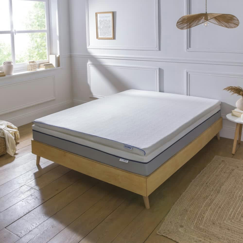 ACCUEILLANT - Surmatelas mémoire de forme 5 cm déhoussable tissu respirant 90x190cm