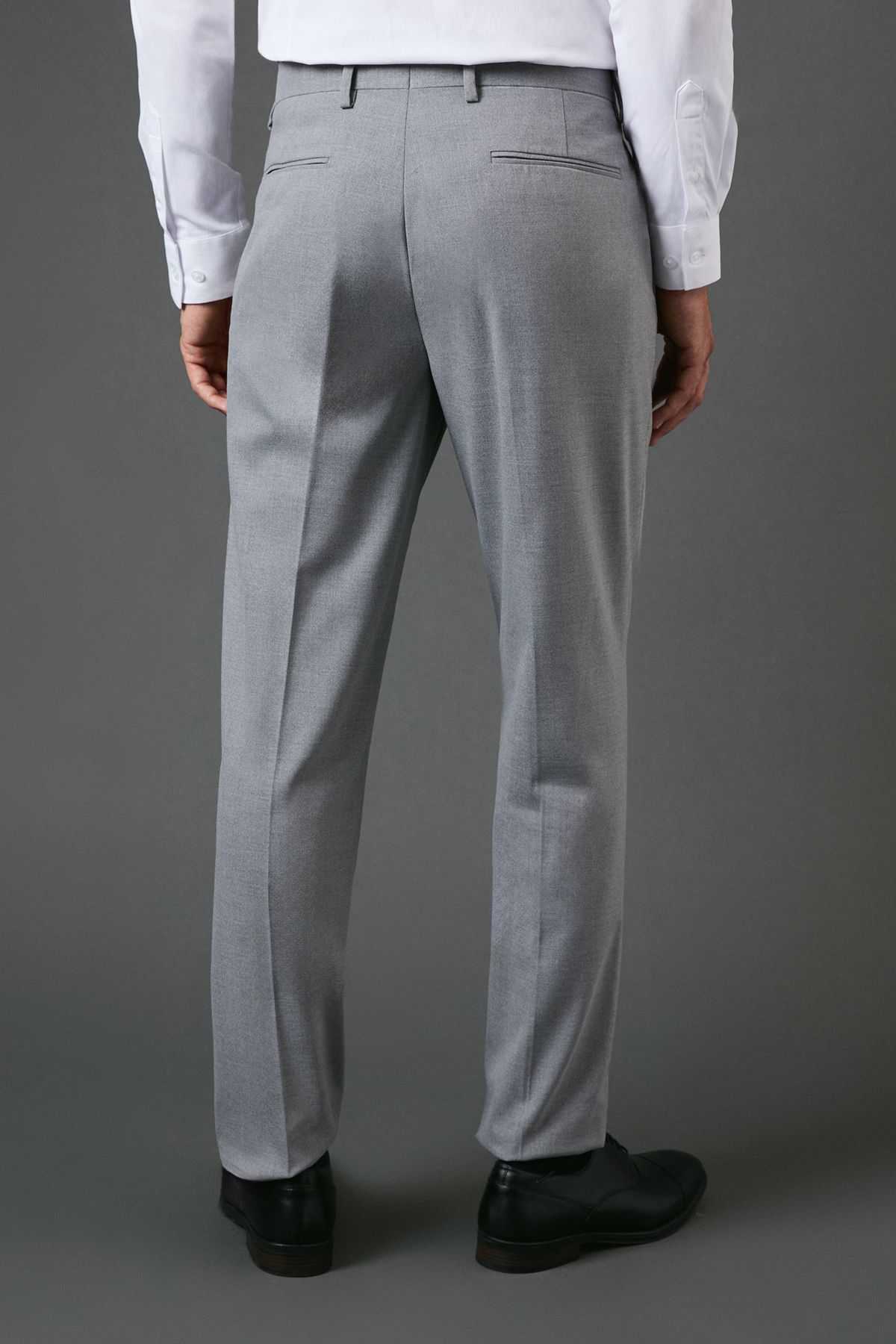 Burton Light Grey Slim Fit Essential Suit Trousers