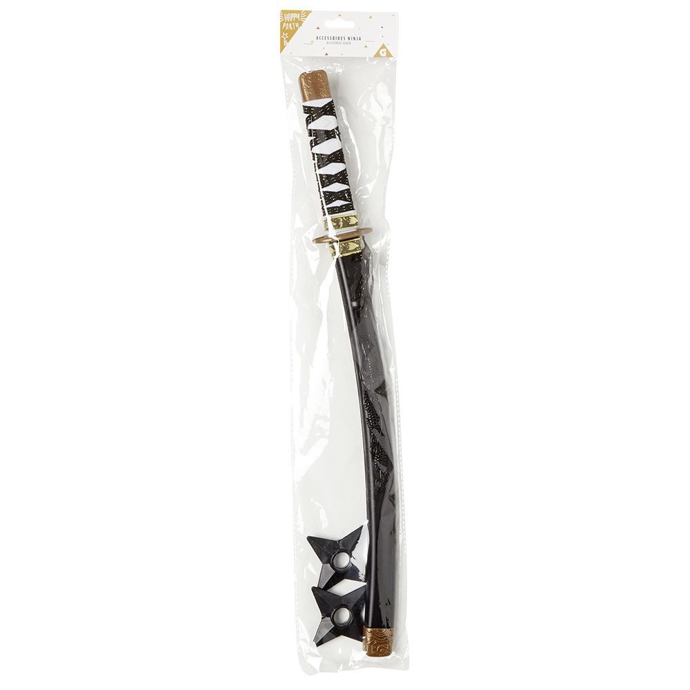 Kit d'accessoire ninja pour enfant avec sabre et 2 étoiles