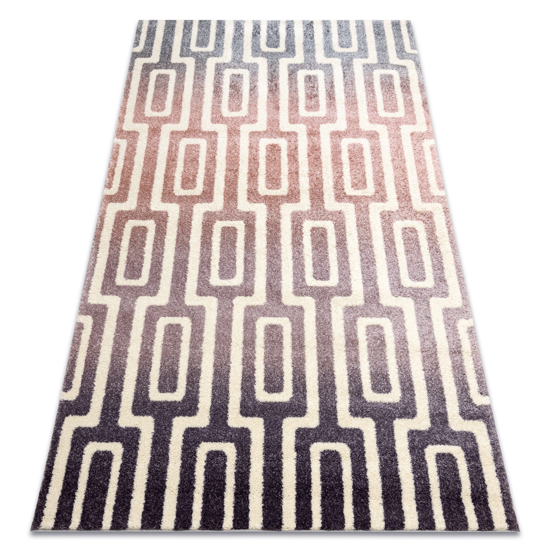 Dywan KAKE 25809657 Labirynt nowoczesny fioletowy / róż / 80x150 cm