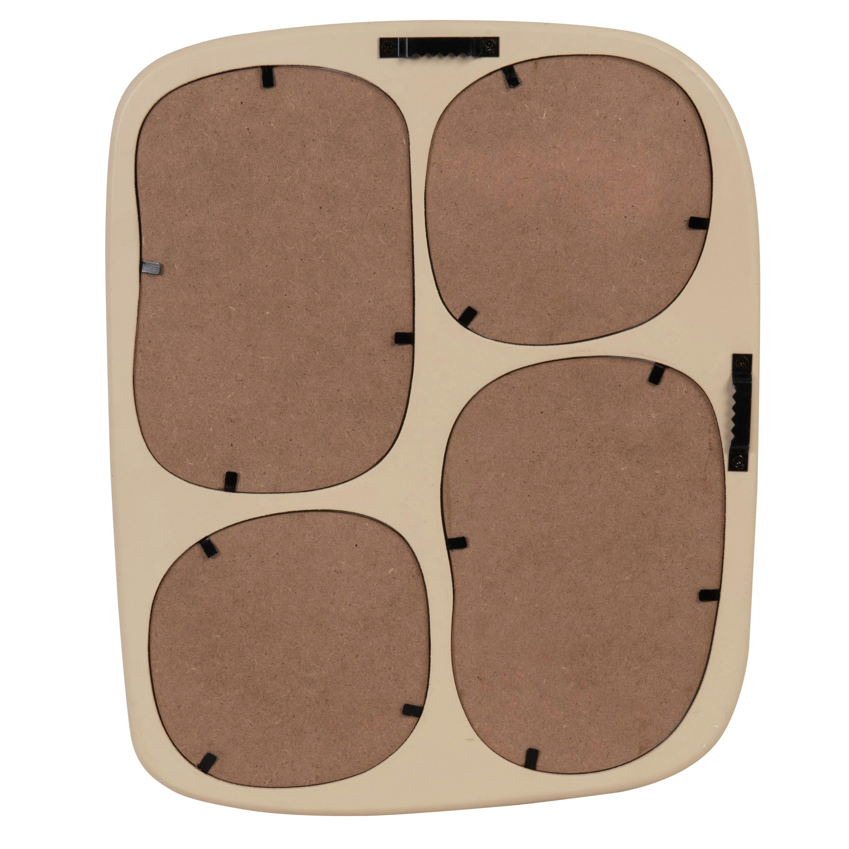 ALANYA - Cadre multivues 4 photos en résine beige et grise 24x28