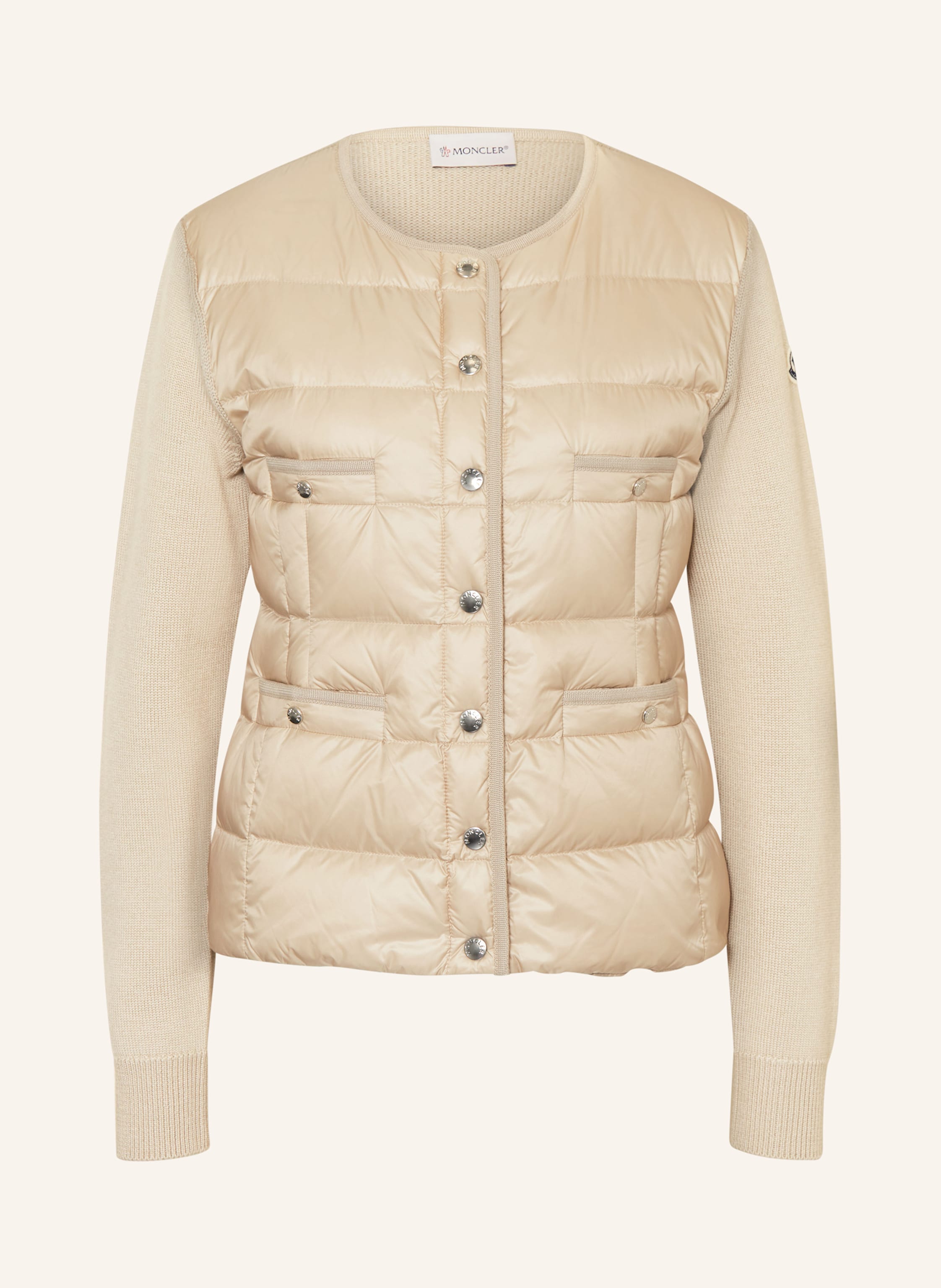 MONCLER Strickjacke im Materialmix